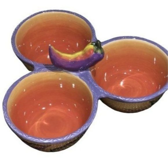 Clay Art Ceramic Colored Jalapeno‎ Salsa Serving Bowls - Picture 12 of 12